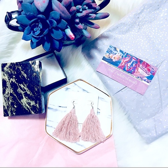 🥳HP: Trendy BOHO Stylish 100%COTTON Customizable Dangle Tassel Earrings 925s - Picture 9 of 16